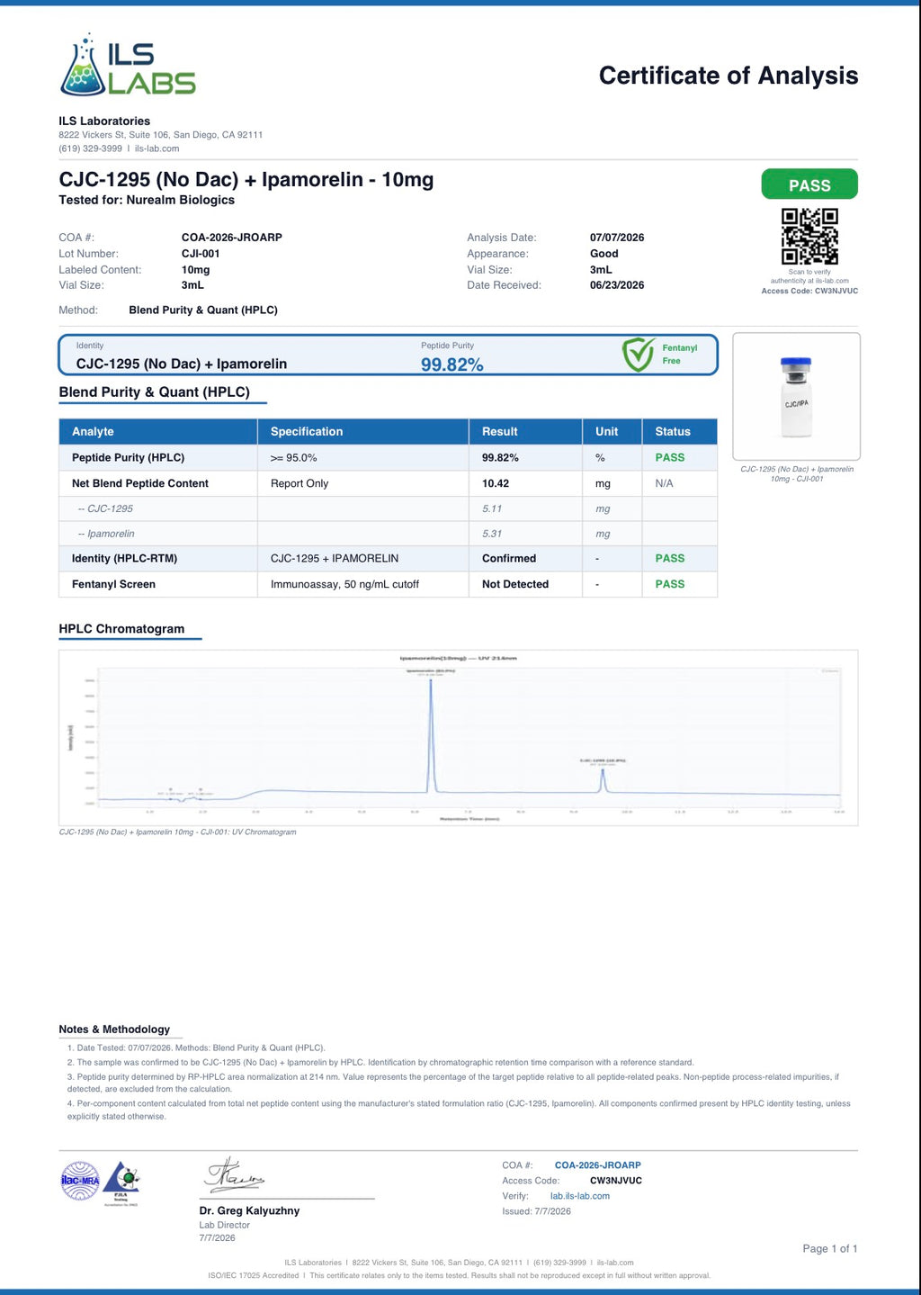 CJC-1295(no DAC)/Ipamorelin 5MG/5MG