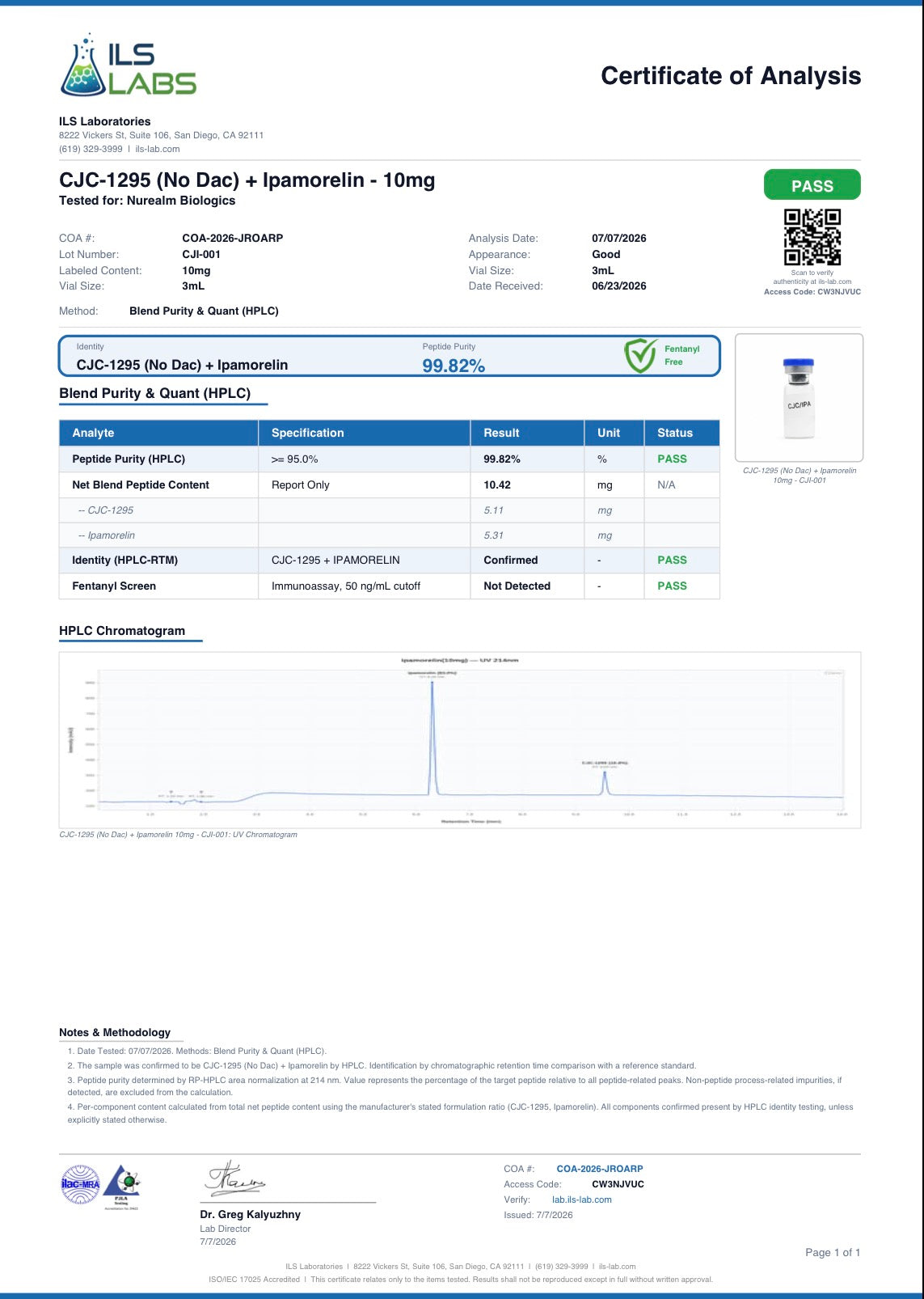 CJC-1295(no DAC)/Ipamorelin 5MG/5MG